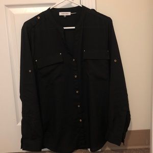 Calvin Klein Black Shirts Blouse